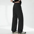 thumbnail image 4 of Ohufall Pantalon Cargo pour Femmes Pantalon à Jambe Grand Ample Extensible Pantalon Mode Urbaine Taille Haute Décontracté Imperméable Pantalon de Randonnée Extérieur avec Poches Pantalon pour Femmes, 4 of 4
