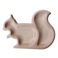 thumbnail image 1 of Squirrel Serving Dish Nut Snack Bowl Pistachio Shells Holder Wood, 1 of 1