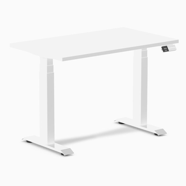 Desky Dual Mini Sit Stand Desk - White / 40 x 24 inches / White
