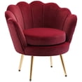 thumbnail image 1 of HOMCOM Modern Accent Chair Velvet Fabric Leisure Club Chair with Gold Legs, 1 of 10