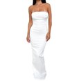 thumbnail image 1 of Faithtur Robe Sans Manches Épaules Dénudées pour Femmes Été Élégante Robe Moulante de Cocktail Mode Urbaine de Plage, 1 of 6
