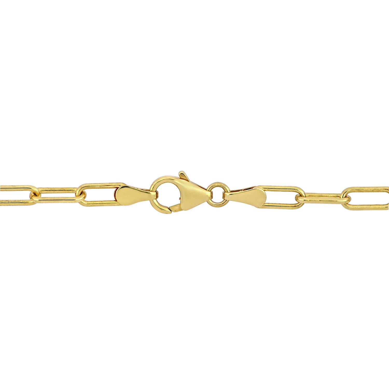 Miabella Grey Cultured Freshwater Pearl 18k Yellow Gold Paperclip Necklace, 20 in