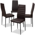 thumbnail image 1 of Baxton Studio Armand Faux Leather Dining Chair in Brown (Set of 4), 1 of 5