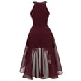 thumbnail image 4 of Gspmoly Robe pour Femme, Robe Sans Manches à Col Rond Ajourée Ajustée pour le Printemps et l'Été, Robe à Encolure Suspendue, Robes de Soirée pour Femmes, Cadeaux de Vacances, 4 of 6