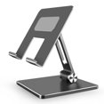 thumbnail image 4 of Graflsoa Adjustable Aluminum Alloy Phone & Tablet Stand, Foldable & Portable, Anti-Slip Design, Silver/Grey, 180° Angle, Lightweight & Durable, 4 of 6