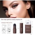 thumbnail image 3 of LAICAIW Eyebrow Stamp, Waterproof Brow Stamp Shaping Kit Eyebrow Definer, Professional Eyebrow Powder, One Step Brow Stamp Shaping Kit, 10 Reusable Eyebrow Stencils, 2 Eyebrow Pen Brushes, Dark Brown, 3 of 7