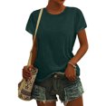 thumbnail image 3 of Hiiyo T-Shirt pour Femme à Manches Courtes, Col Rond, T-Shirt d'Été Décontracté, Tailles TG, 3 of 6