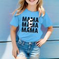 thumbnail image 2 of Toddler Child Girls Summer T Shirts Casual LetterPrinted Short Sleeve Basic Tees Ruffle Crewneck Sport Wear Tops size 8-9T, 2 of 4