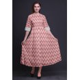 thumbnail image 2 of Bimba Robe-Chemise Mi-Mollet pour Femmes Ikat Imprimée à Manches Retroussables Boutonnée - XX-Grand, 2 of 5