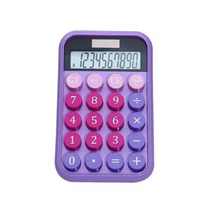 Calculatrices pour les étudiants Solar Cell 2-In-1 Calculatrice, calculatrice étudiante, calculateur de bonbons portatifs de bureau