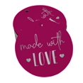 thumbnail image 1 of Inkdotpot Real Silver Foil Made With Love Text Tags Favor Hang Paper Tags 100 Pieces, 1 of 6