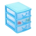 thumbnail image 4 of HCBY Plastic Mini Drawer Organizer, Removable Colorful Drawers for Beads, Jewelry, Pills, Small Parts Storage, Desktop Multilayer Sundries Case(Sky Blue 3 Tier,5.12"x3.54"x4.53"), 4 of 5