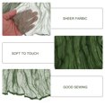 thumbnail image 4 of Unique Bargains 35 x 134 Inch 11Ft Cheesecloth Table Runner Rustic Gauze in Green, 4 of 7