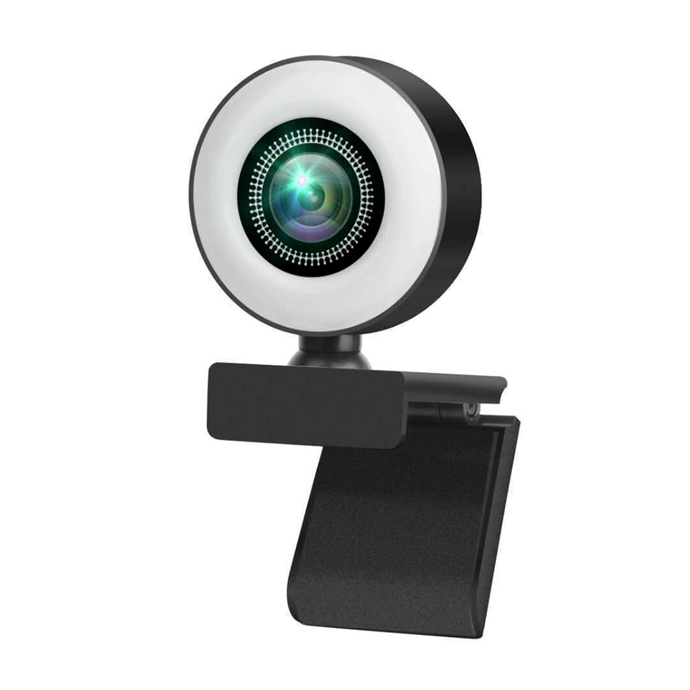 Amdohai 1080P Webcam with Adjustable Light and Noise-reducing Microphones, USB WebCam for Online Learning,Meeting and Video Recording,Suitable for Windows,iOS,Android,etc.