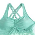 thumbnail image 5 of EGNMCR Bikini Set Women's Solid Color Swimsuit Fashion V Neck Lace Split Swimwear Set, 5 of 5