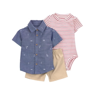 Carter's Child of Mine Gar Ensemble short 3 pièces - Denim bleu