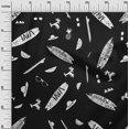 thumbnail image 3 of oneOone Polyester Spandex Black Fabric Beach Sewing Craft Projects Fabric Prints By Yard 56 Inch Wide, 3 of 4