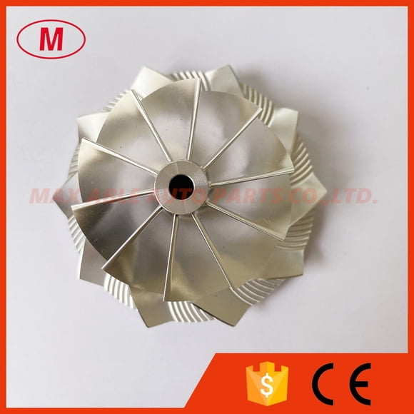 GT15-25 47.84/66.000mm 10+0 Lames Roue de Compresseur Haute performance pour Broyage Turbo/aluminium 2618/billet