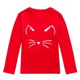 thumbnail image 1 of TIEVOSA Garçons Filles Automne Manches Longues T-Shirt à Imprimés de Chat Dessin Animé Hauts 3-12 Ans, 1 of 4