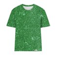 thumbnail image 4 of Amzcrzy Hauts pour Femmes T-Shirts Décontractés à Manches Courtes Hauts d'Été Mode Col Rond Hauts à Sequins pour Femmes Confort Polyvalent Hauts de Sortie Blouses, 4 of 4