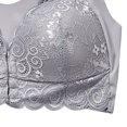 thumbnail image 4 of AherBiu Plus Size Bras for Women Front Closure No Underwire Lace Solid Color Bralettes Full Coverage Push up Bras, 4 of 5