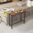 thumbnail image 3 of Gymax 48'' Rectangular Bar Table Kitchen Dining Table w/ Steel Frame & Adjustable Feet, 3 of 10