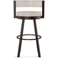 thumbnail image 2 of Amisco Browser 26 in. Swivel Counter Stool - Cream Faux Leather / Dark Brown Metal, 2 of 9