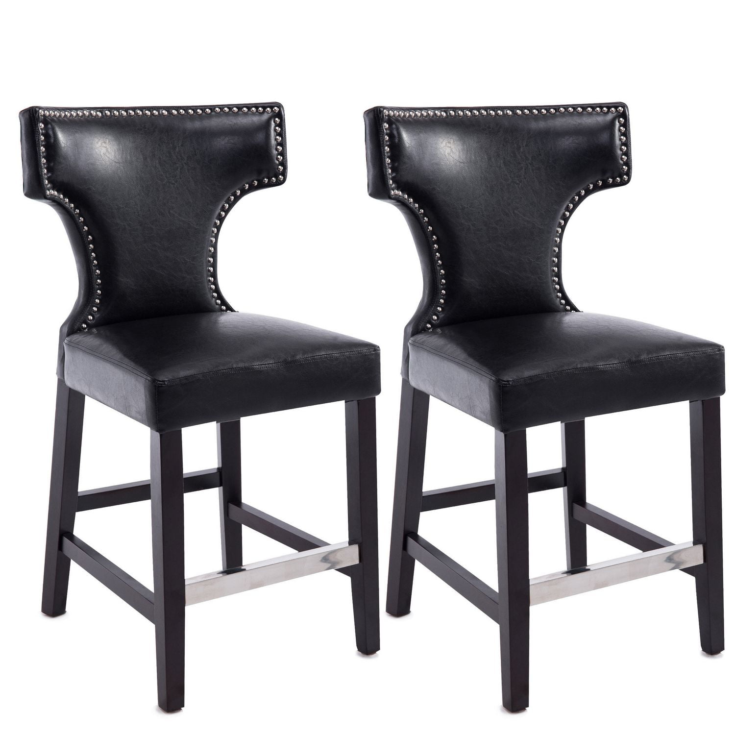 CorLiving Tabourets de comptoir ornés avec clous décoratifs