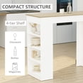 thumbnail image 4 of HOMCOM Bar Table, High Top Pub Table with 4 Storage Shelves for Home Bar, 4 of 10