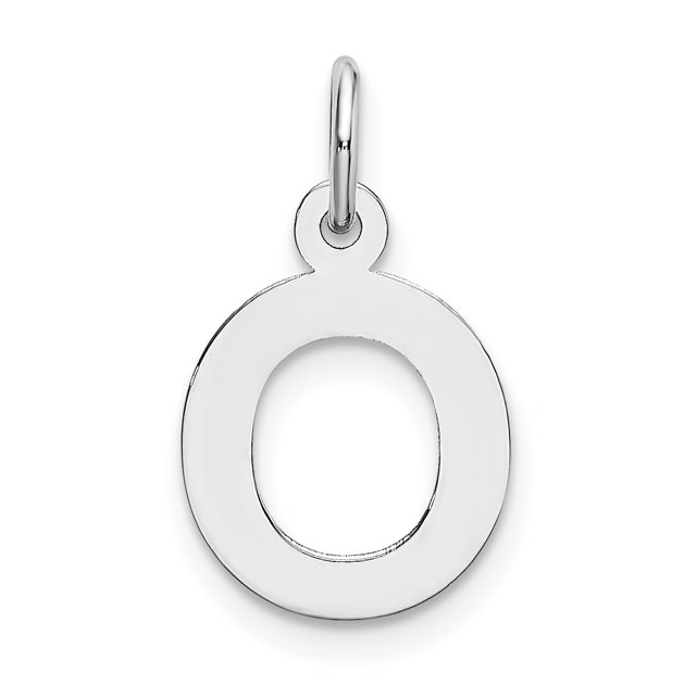 Initiale de Petit Bloc en Or Blanc 14K