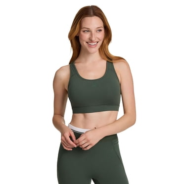 Reebok Women's Stronger Sports Bra with Mesh Panel and Removable Cups