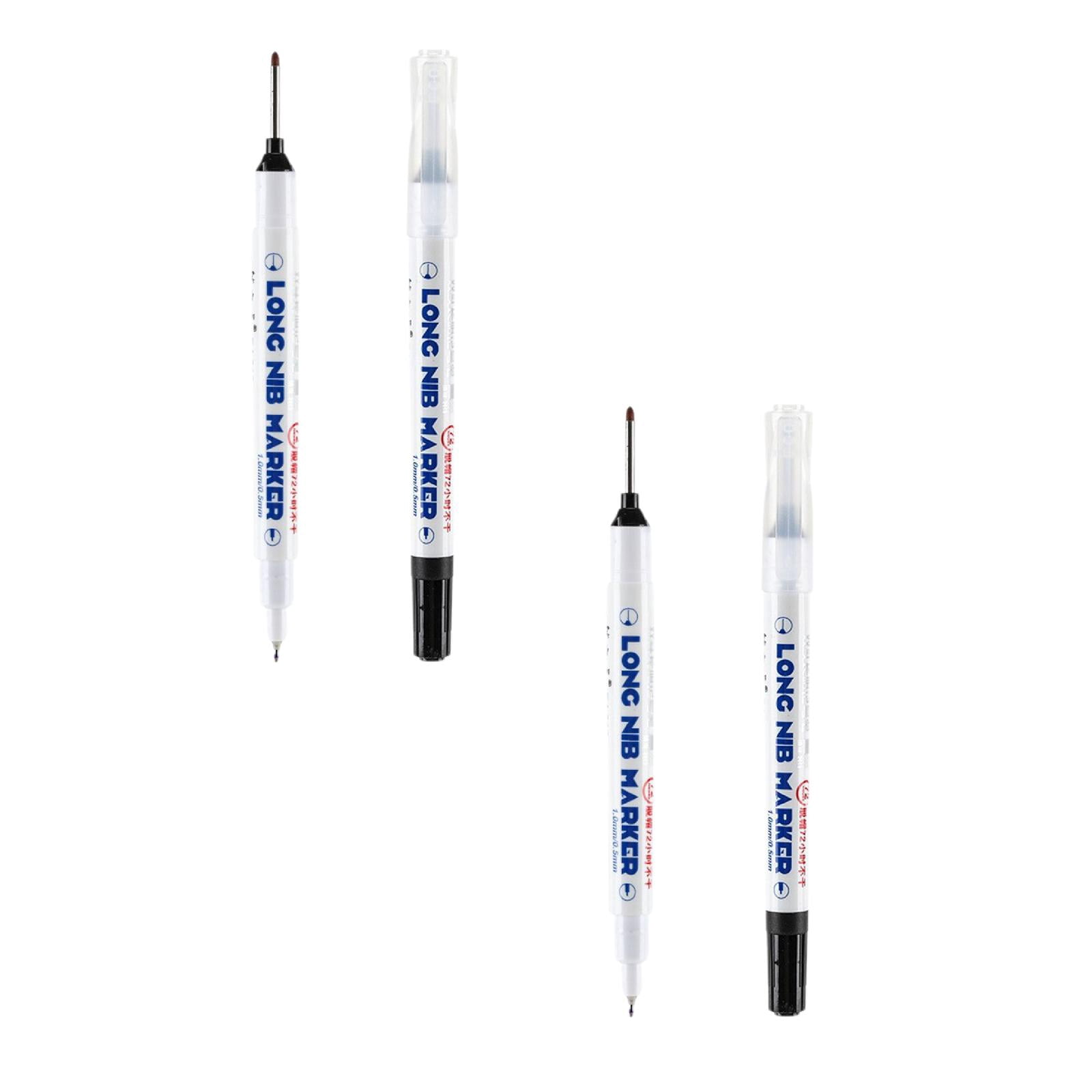 Cqxid Pencil Curler Under $5 Pen Upgrade Long Head Deep Hole Marker Markers Carpenter Ink Marker Pens Colorful Carpenter Pen Construction Markers Tool For Bathroom Woodworking .5ml*2
