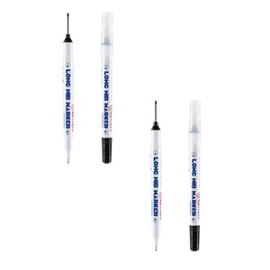 Cqxid Crayon Curler sous $5 Stylo Mise à niveau Long Head Marqueurs de trous profonds Stylos de marquage d'encre de menuiserie Stylot de marquage de construction de stylo de menuisier coloré Outil pour le travail du bois de salle de bains .5ml*2