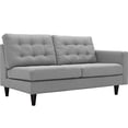 thumbnail image 1 of Modway Empress Mid-Century Modern Upholstered Fabric Right-Facing Loveseat In Light Gray, 1 of 5