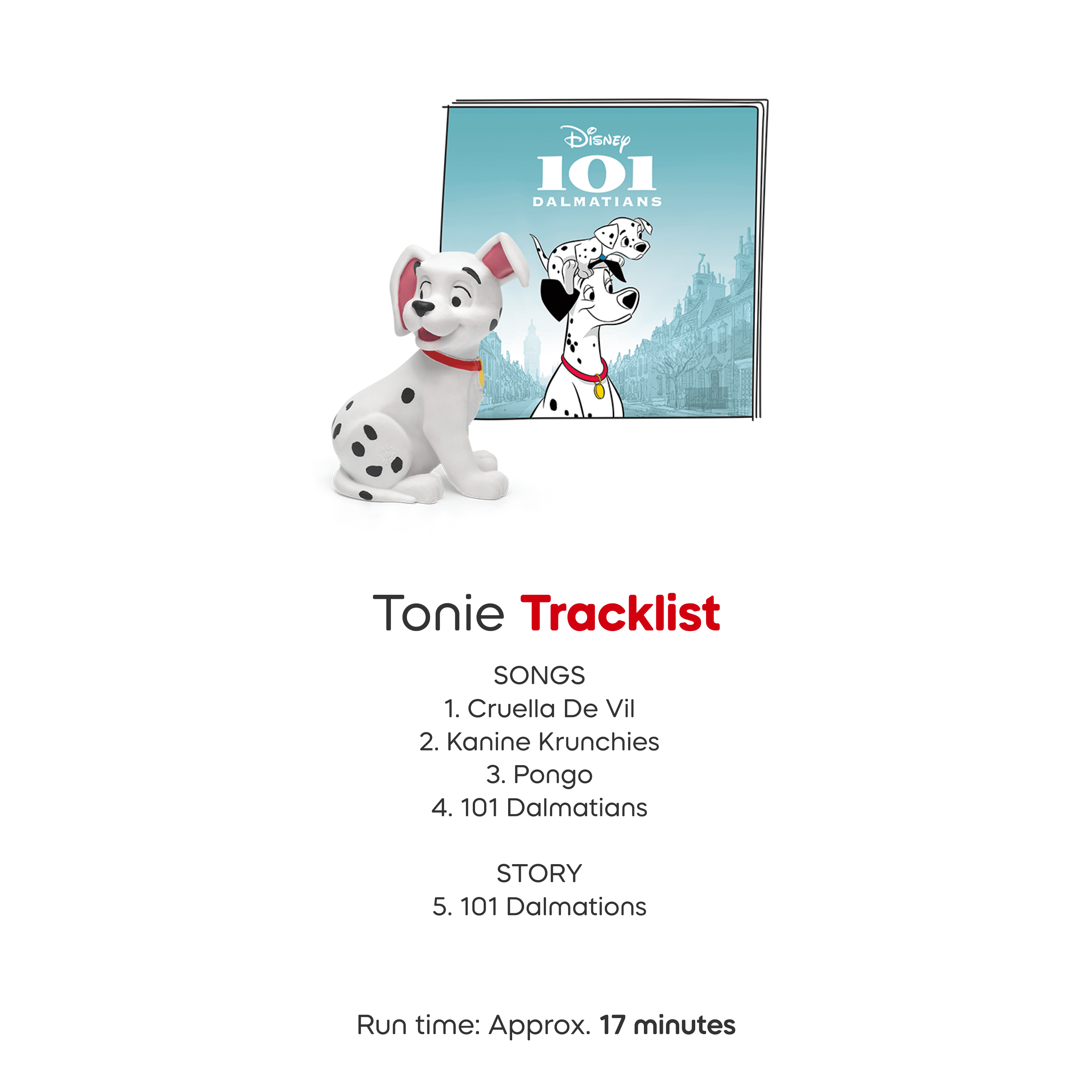 tonies Disney Les 101 Dalmatiens Figurine de jeu audio (En Anglais)