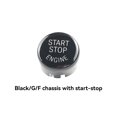 thumbnail image 1 of Baohd Car Start-stop Buttons High Fit Ignition Switch Small Replacing Switches Button Cover Stickers Fittings Repairing Shop Black G/F with startstop, 1 of 6