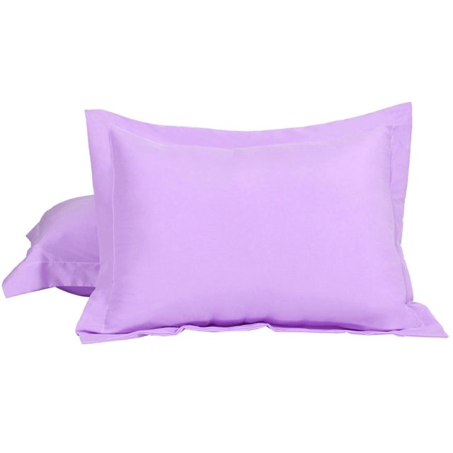 2 Pcs Lavender Pillow Shams 1800 SERIES Microfiber King Oxford Pillowcases