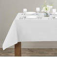 thumbnail image 2 of Nappe Rectangulaire en Polyester 130x220cm Aspect Lin Imperméable, Résistante aux Plis et aux Taches, Protège-Table – 3 Blanc, 2 of 3