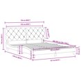 thumbnail image 4 of vidaXL Bed Frame with Headboard Light Grey 152x203 cm Velvet, 4 of 5