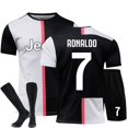 thumbnail image 1 of Sien 1920 Italian Soccer League Soccer Jersey, #7 RONALDO Retro Three-colour Short Sleeve 3 Piece Set Soccer Jersey, Kids Summer Sports Soccer Uniform, #7/26, 1 of 1