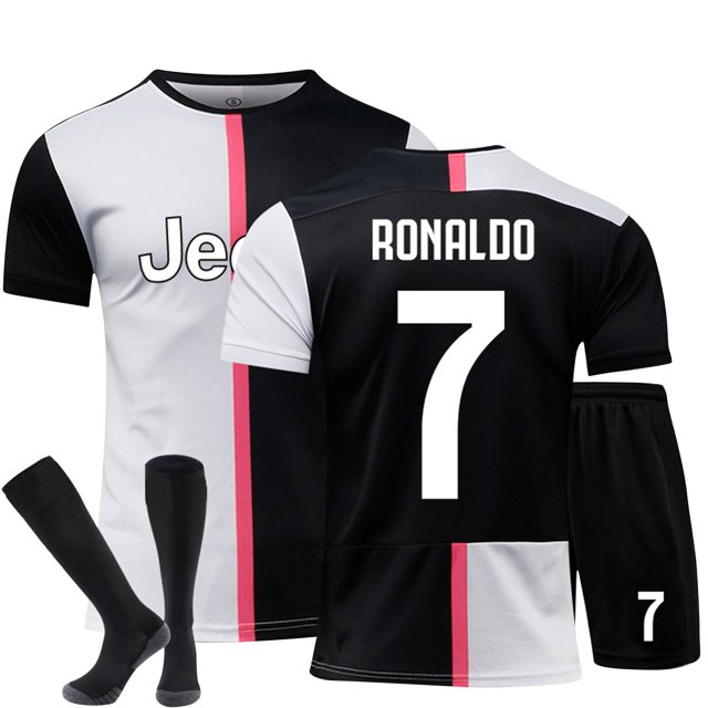 Sien 1920 Italian Soccer League Soccer Jersey, #7 RONALDO Retro Three-colour Short Sleeve 3 Piece Set Soccer Jersey, Kids Summer Sports Soccer Uniform, #7/26