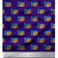 thumbnail image 1 of Soimoi Velvet Fabric House Architectural Printed Fabric 1 Yard 58 Inch Wide, 1 of 5