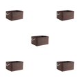 thumbnail image 2 of relayinert Contenant de Rangement pour l'Organisation et Poignée en Corde Robuste Boîte de Rangement Pliable Brun 31*21*13 Ensemble de 5, 2 of 6