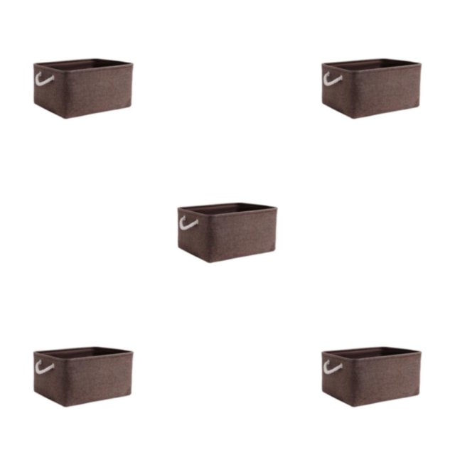 Maytalsory Bac de Rangement avec Poignée en Corde Robuste Solution de Rangement Pratique et Fiable Marron 31*21*13 5ensemble