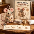 thumbnail image 3 of Aqestyerly Patchwork Mouse Diy Kit Cute Mouse Ornament with Floral Fabric Stuffing Buttons Handmade Sewing Set for Adults Beginners, 3 of 5