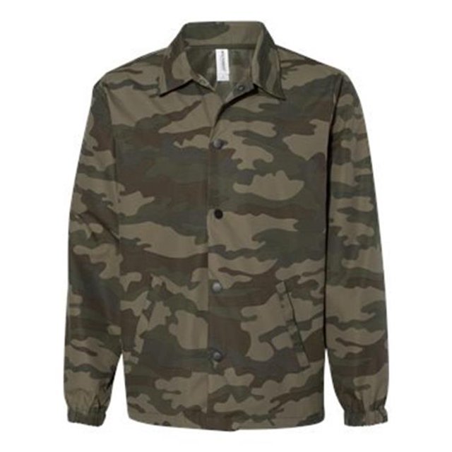 Independent Trading B20876623 Coupe-Vent Imperméable Veste de Coach , Camouflage Forêt - Petit