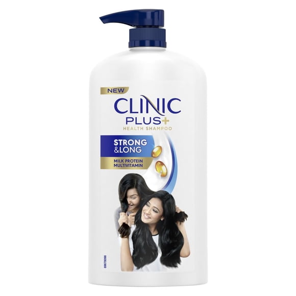 Clinic Plus Strong and Long Shampoo 1 Liter with Milk Proteins and Multivitamins for Healthy Long Hair