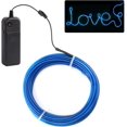 thumbnail image 2 of 5M EL Wire EL Cable Neon Light Lighting Electroluminescence Battery Operated for Party Halloween (Blue), 2 of 6