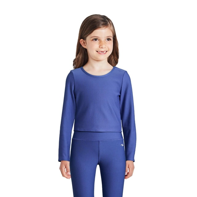 Athletic Works Girls' Long Sleeve Rib Top