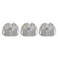 thumbnail image 3 of Maytalsory Chic Small Shopping Bucket Shoulder Bag Drawstring Purse Handbag Blue Gray 22x11x19CM 3Set, 3 of 6